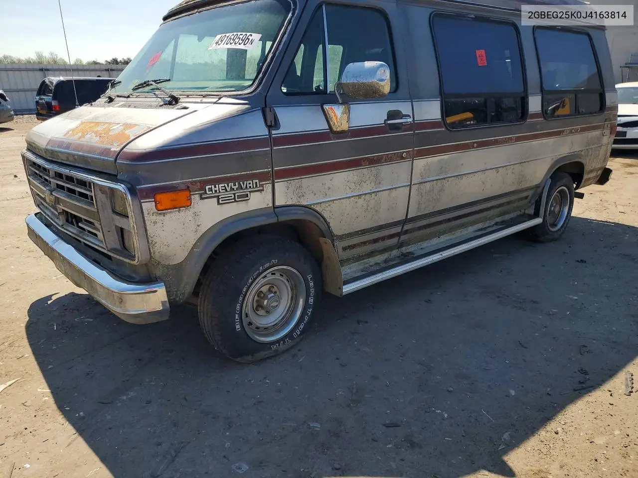 1988 Chevrolet G20 VIN: 2GBEG25K0J4163814 Lot: 49169596