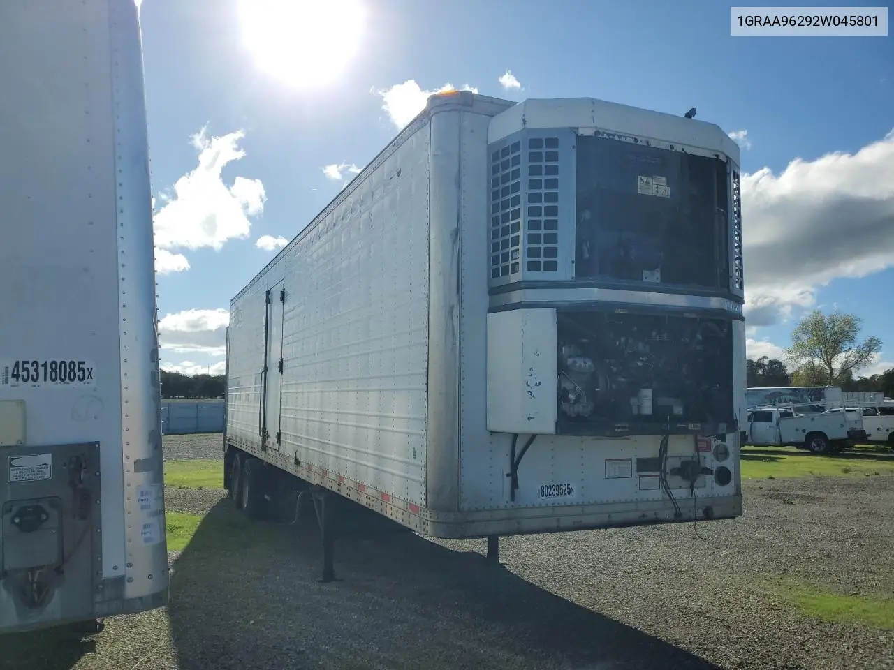 2002 Great Dane Refrigerated Van Trailer VIN: 1GRAA96292W045801 Lot: 80239525