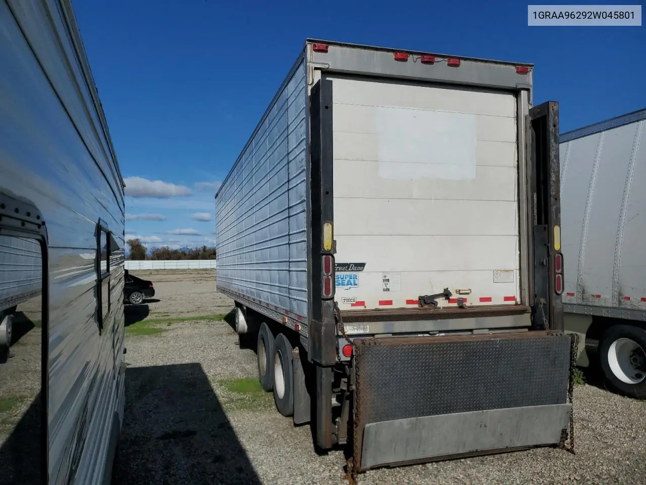 2002 Great Dane Refrigerated Van Trailer VIN: 1GRAA96292W045801 Lot: 80239525