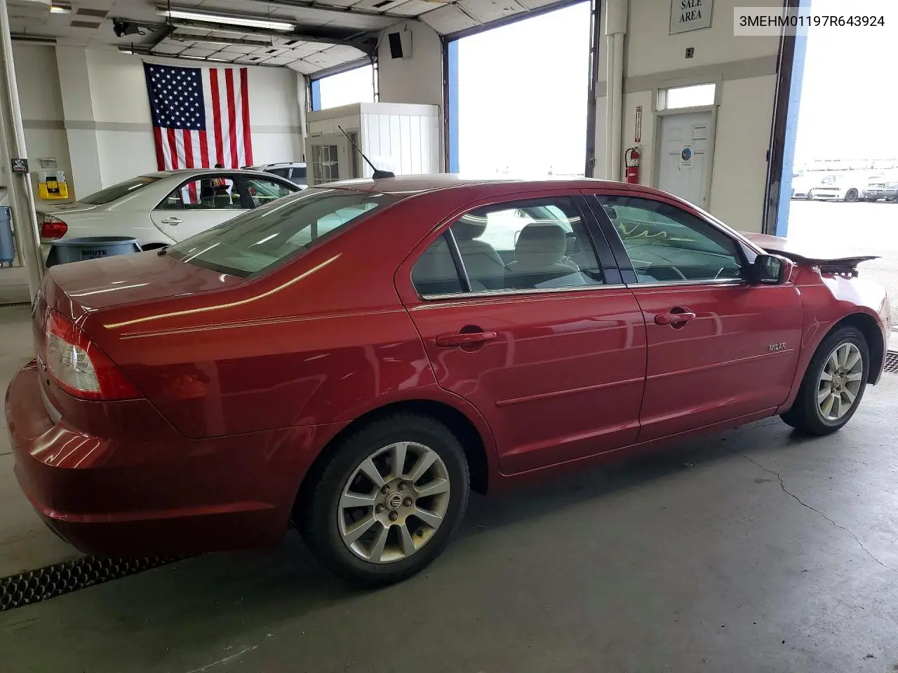 2007 Merc Milan VIN: 3MEHM01197R643924 Lot: 52752476