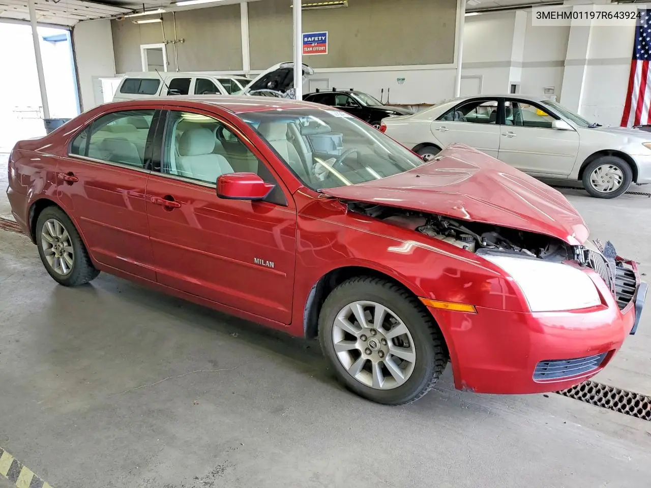 2007 Merc Milan VIN: 3MEHM01197R643924 Lot: 52752476