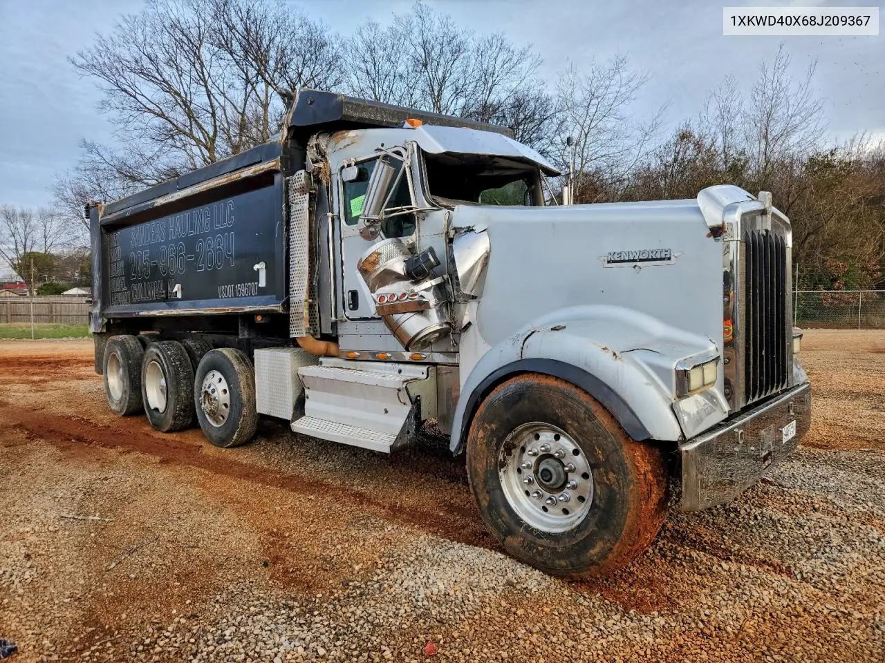 2008 Kenworth W900 Dump Truck VIN: 1XKWD40X68J209367 Lot: 94867055