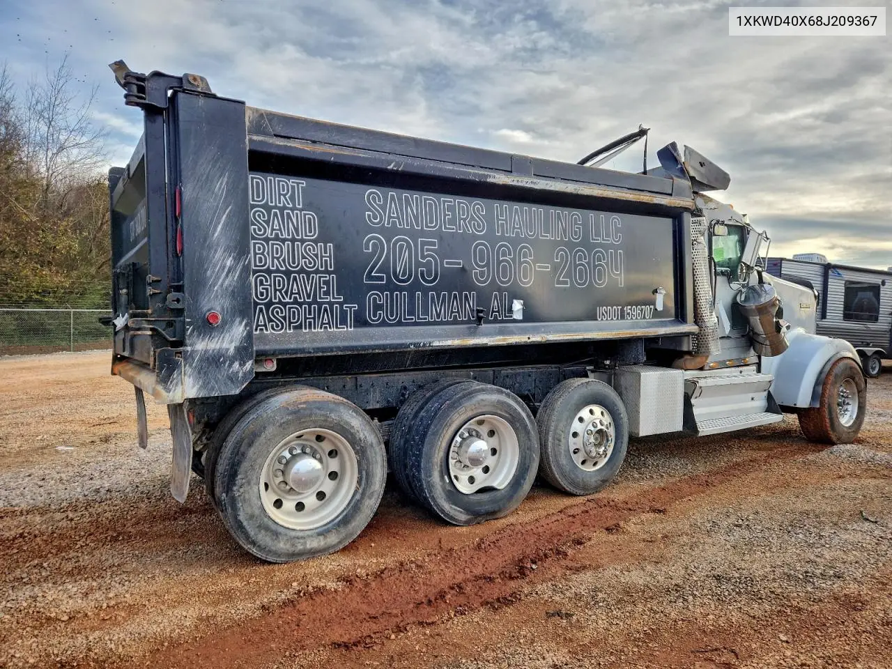 2008 Kenworth W900 Dump Truck VIN: 1XKWD40X68J209367 Lot: 94867055
