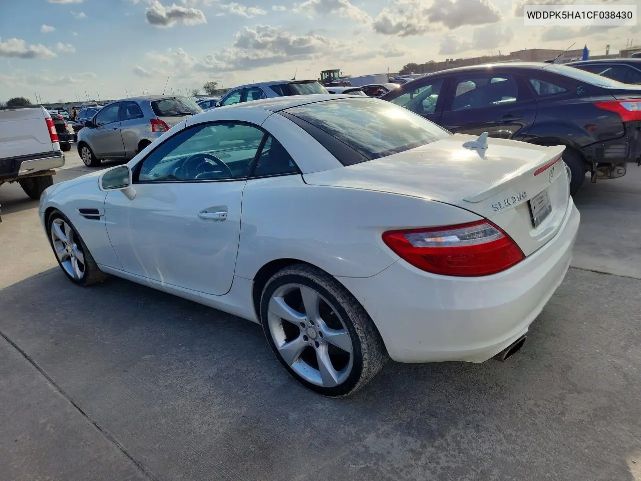 WDDPK5HA1CF038430 2012 Mercedes Benz Slk 350