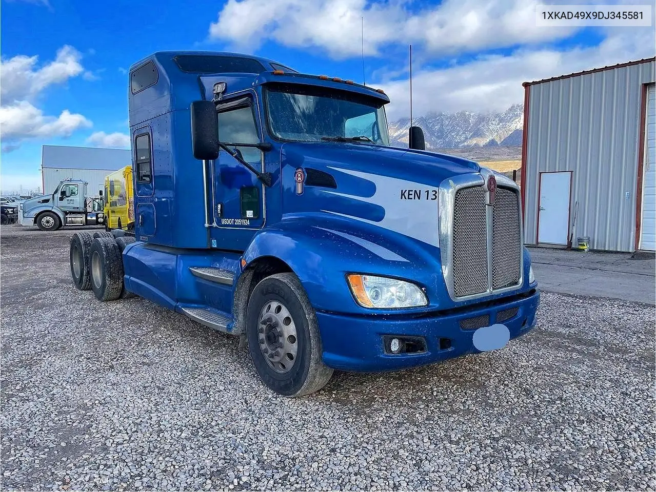 1XKAD49X9DJ345581 2013 Kenworth Construction T660