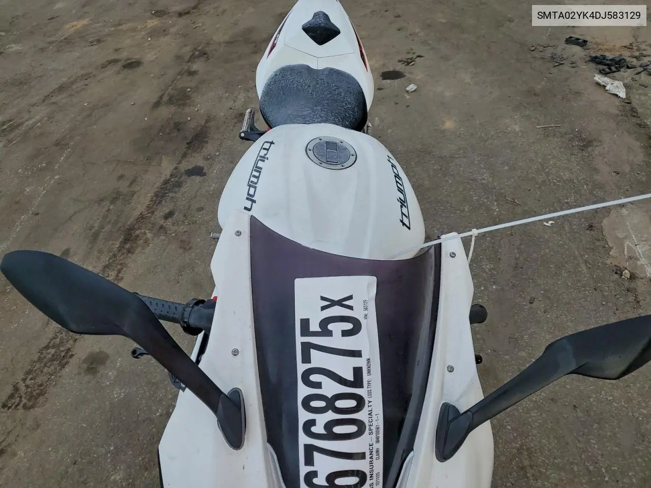 2013 Triumph Motorcycle Daytona 675 VIN: SMTA02YK4DJ583129 Lot: 96768275