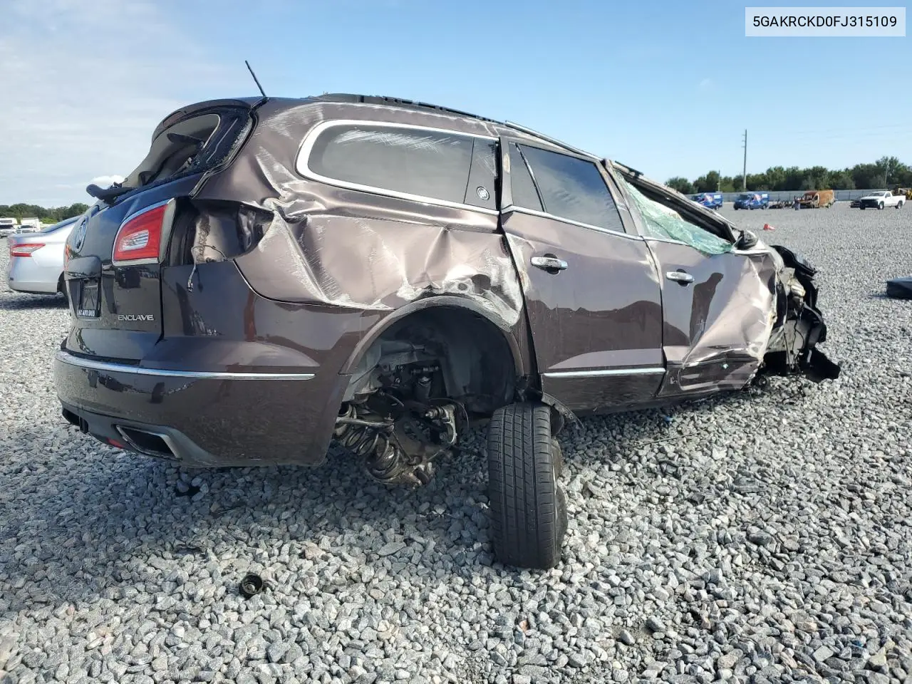 5GAKRCKD0FJ315109 2015 Buic Enclave Awd W/Leathe