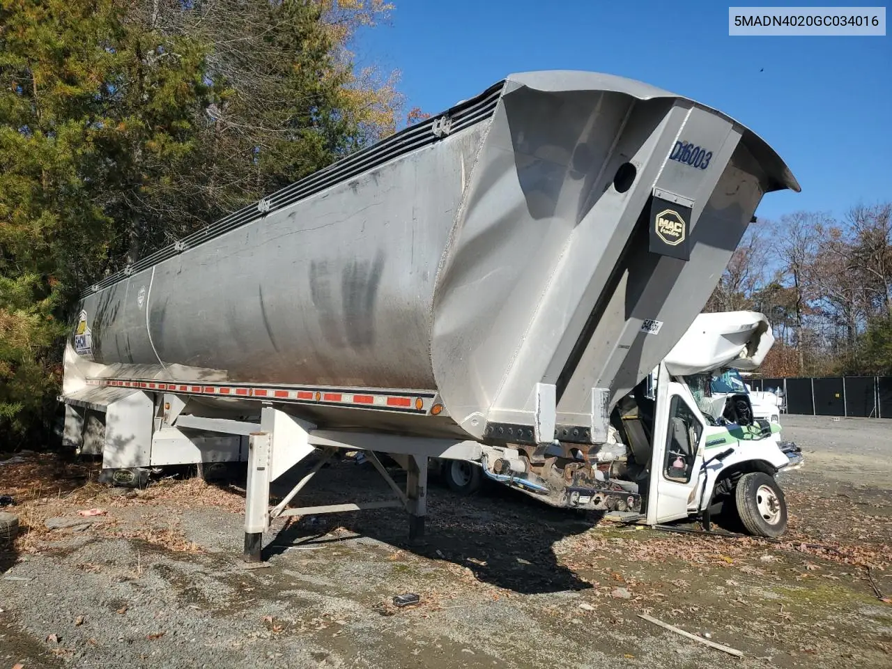 2016 Mac End Dump Trailer VIN: 5MADN4020GC034016 Lot: 91054835