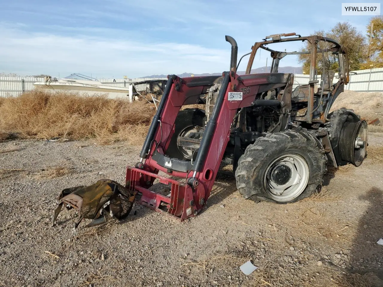 2018 Case Ih Mfwd Tractor VIN: YFWLL5107 Lot: 85411115