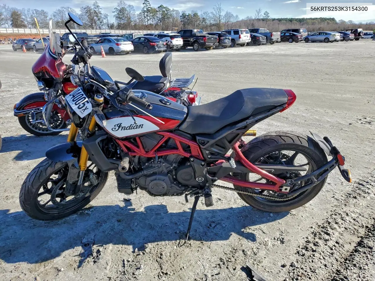 56KRTS253K3154300 2019 Indian Motorcycle Co. Ftr 1200 S Race Replica