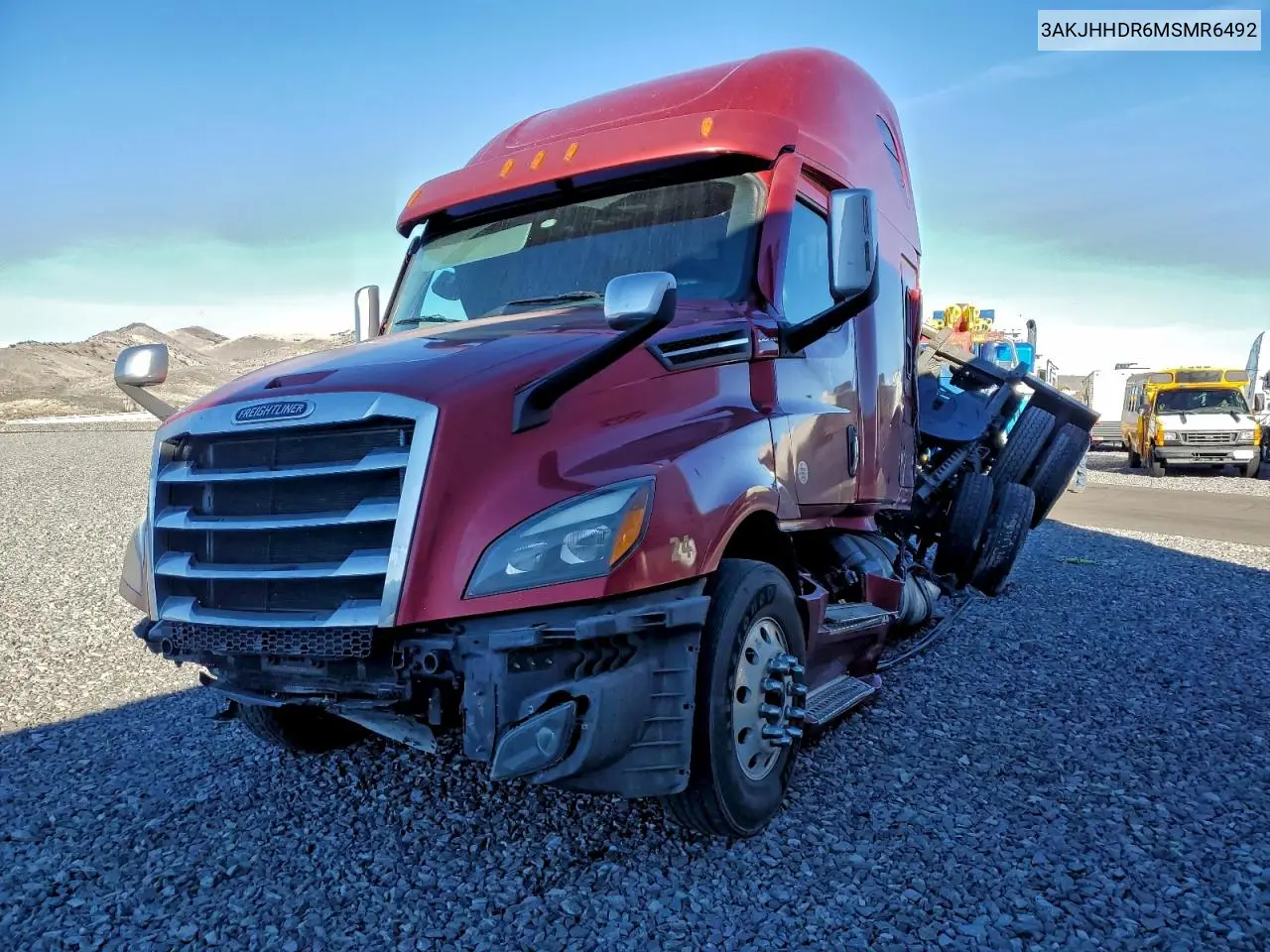 2021 Freightliner Cascadia 1 VIN: 3AKJHHDR6MSMR6492 Lot: 96210725