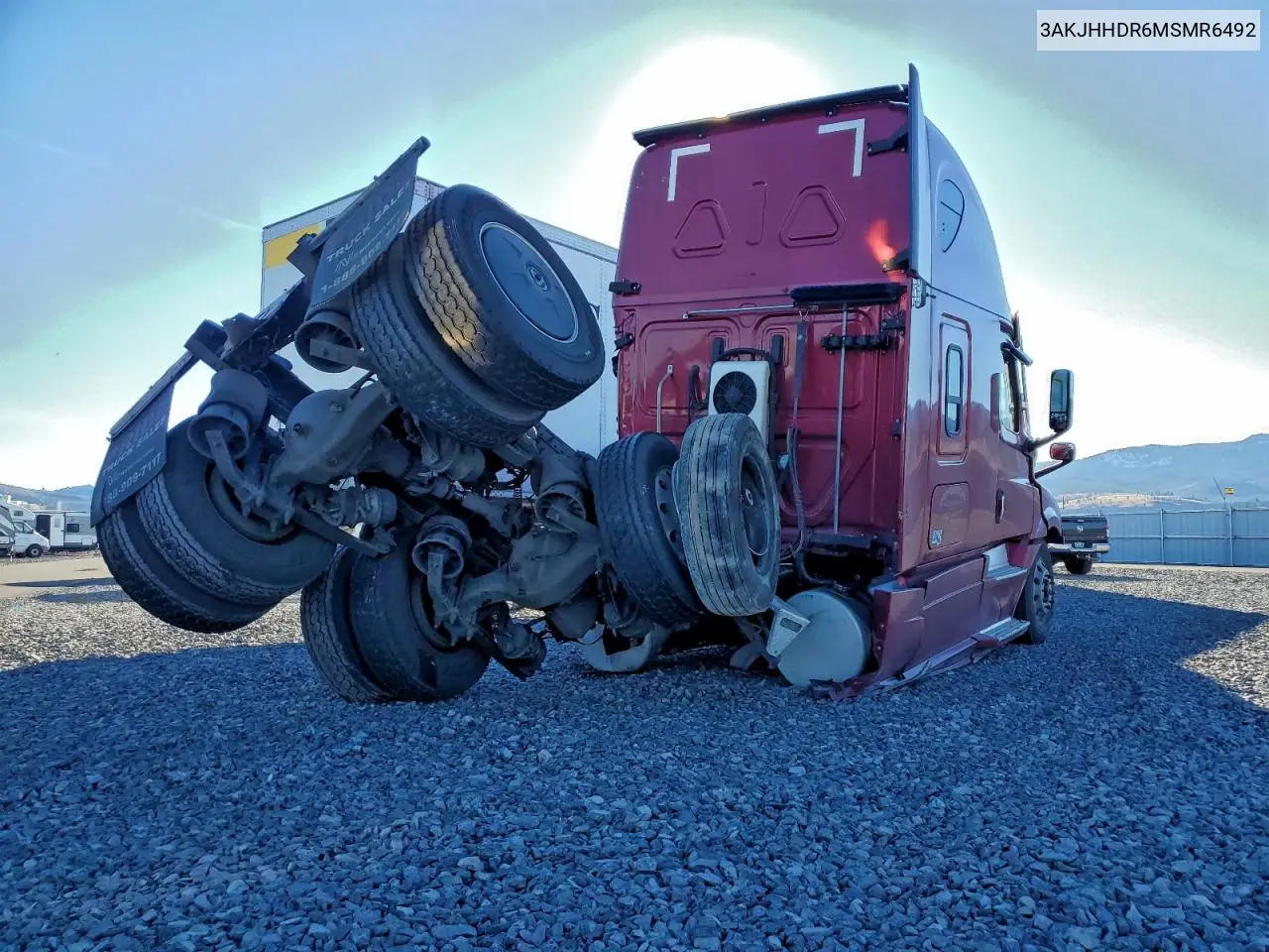 2021 Freightliner Cascadia 1 VIN: 3AKJHHDR6MSMR6492 Lot: 96210725