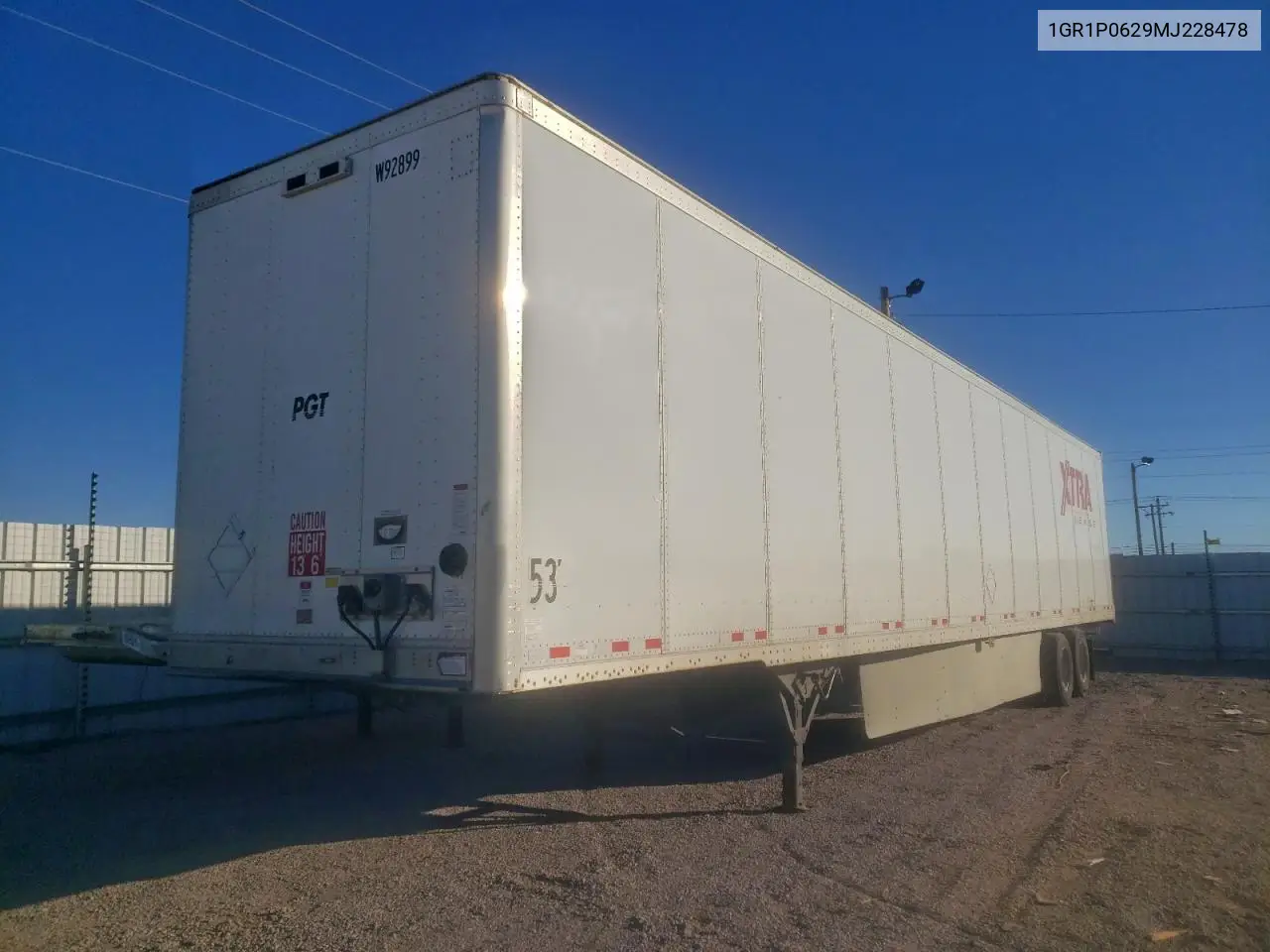 2021 Great Dane Cc-3313-21053 Dry Van Trailer VIN: 1GR1P0629MJ228478 Lot: 96247185