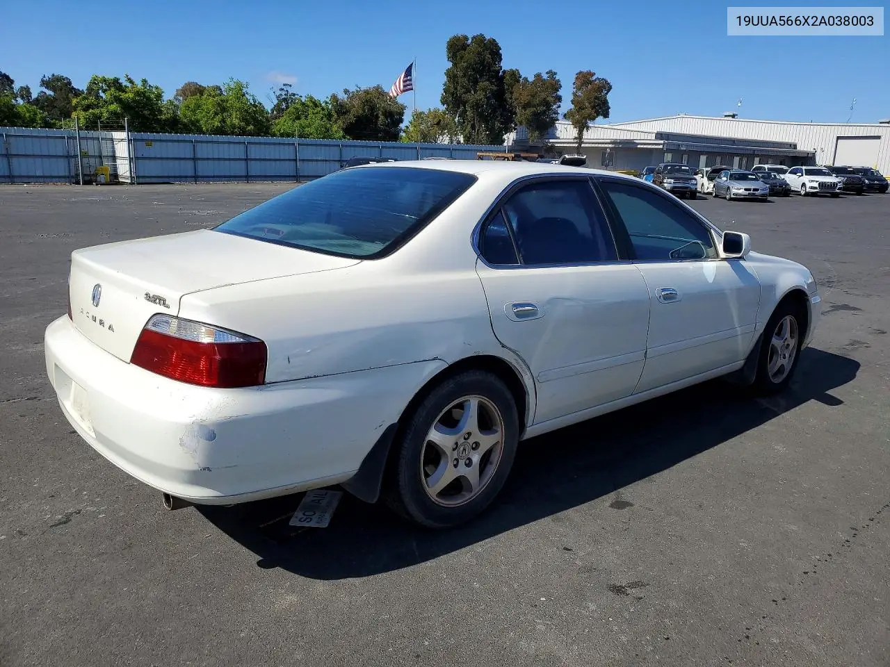 2002 Acura 3.2Tl VIN: 19UUA566X2A038003 Lot: 53652306