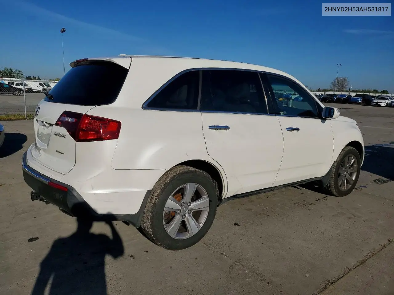 2010 Acura Mdx Advance VIN: 2HNYD2H53AH531817 Lot: 46350276