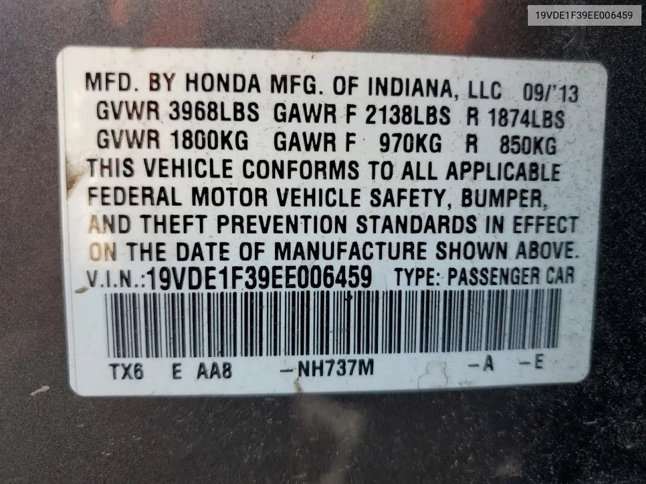 19VDE1F39EE006459 2014 Acura Ilx 20