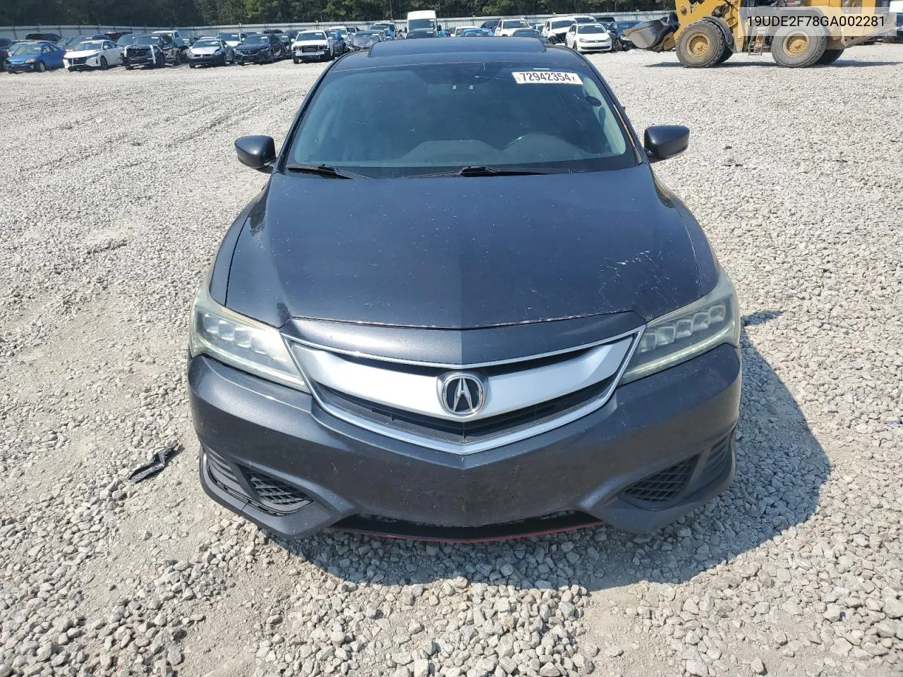 19UDE2F78GA002281 2016 Acura Ilx Premium