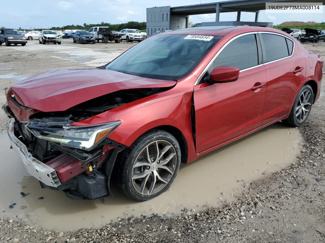 19UDE2F73MA008114 2021 Acura Ilx Premium