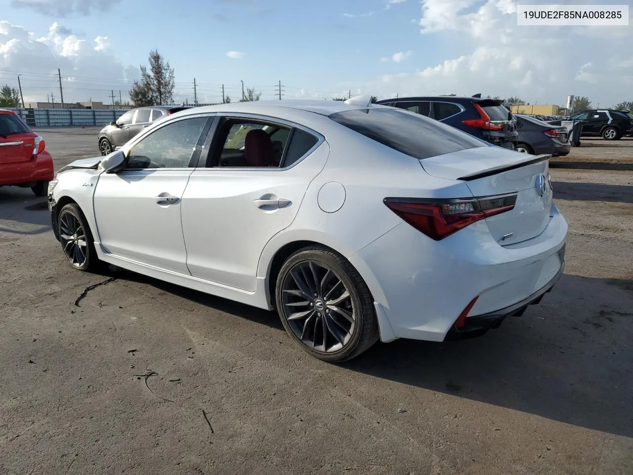 2022 Acura Ilx Premium A-Spec VIN: 19UDE2F85NA008285 Lot: 63522384