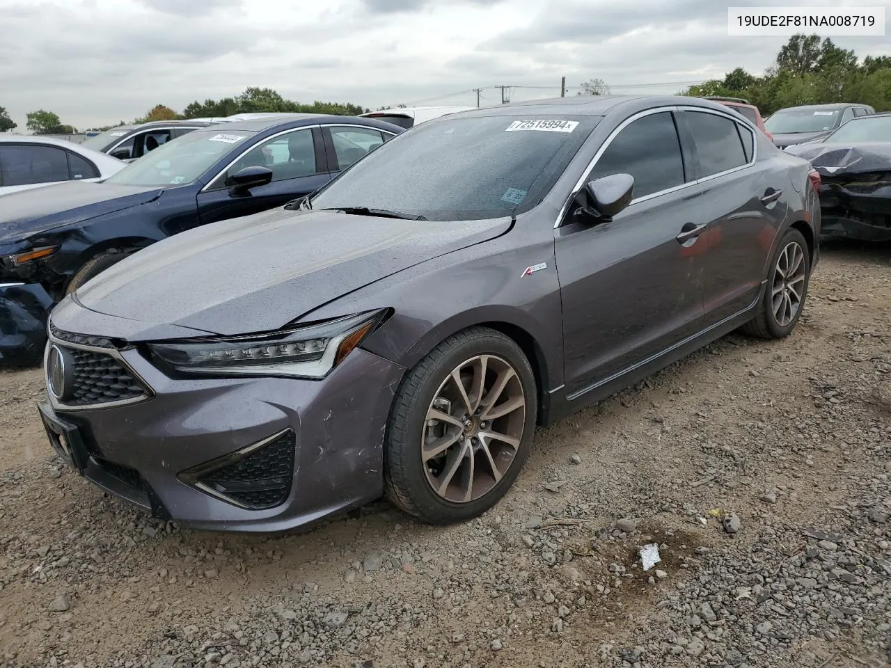 19UDE2F81NA008719 2022 Acura Ilx Premium A-Spec