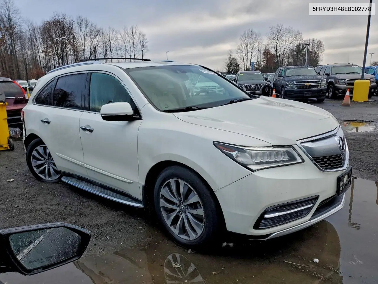 5FRYD3H48EB002778 2014 Acura Mdx Technology