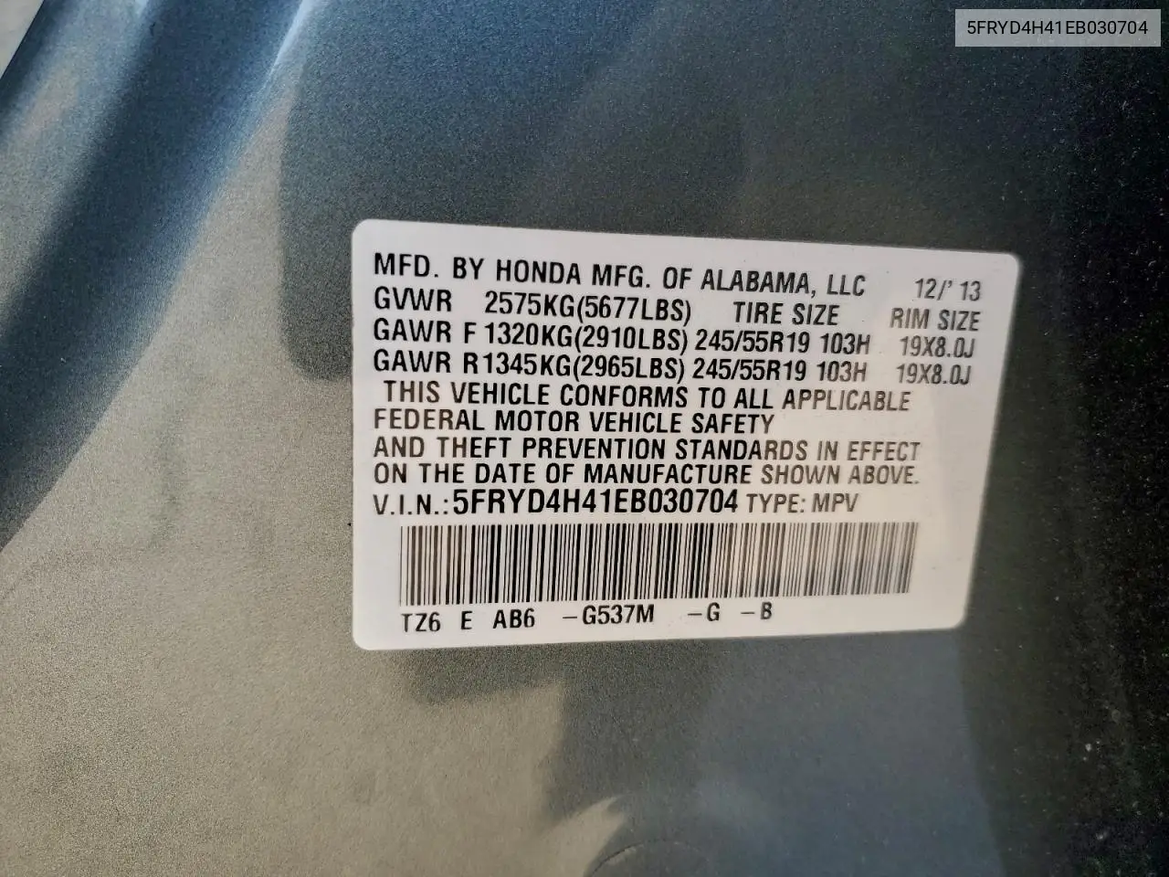 5FRYD4H41EB030704 2014 Acura Mdx Technology