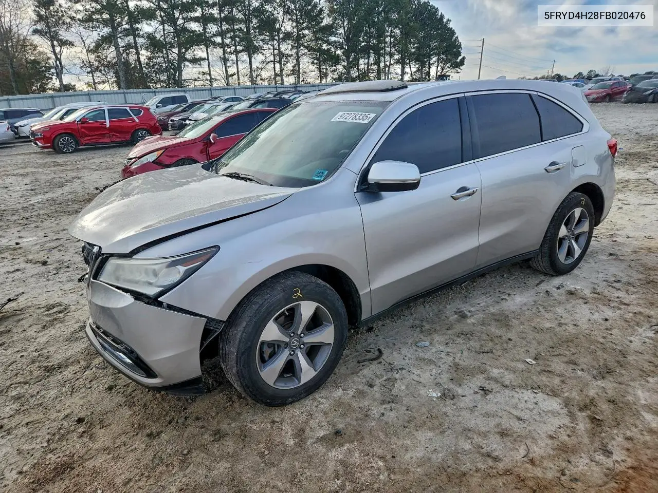 5FRYD4H28FB020476 2015 Acura Mdx