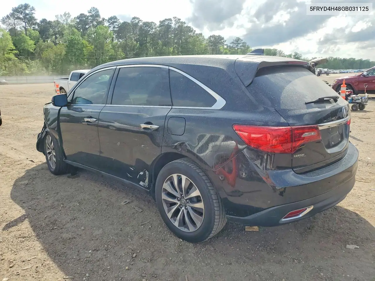 2016 Acura Mdx Technology VIN: 5FRYD4H48GB031125 Lot: 47712606