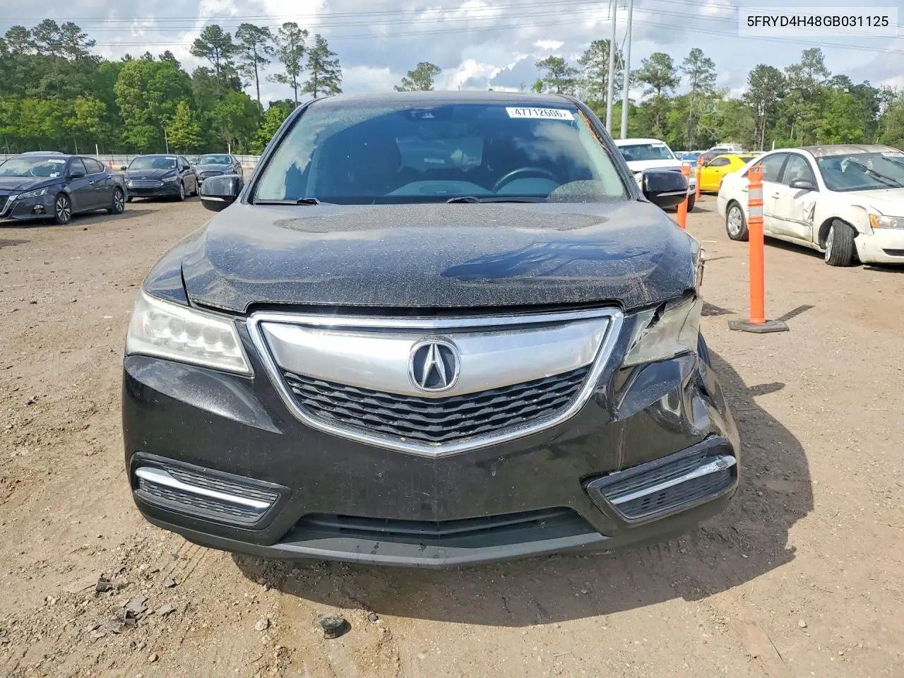 2016 Acura Mdx Technology VIN: 5FRYD4H48GB031125 Lot: 47712606