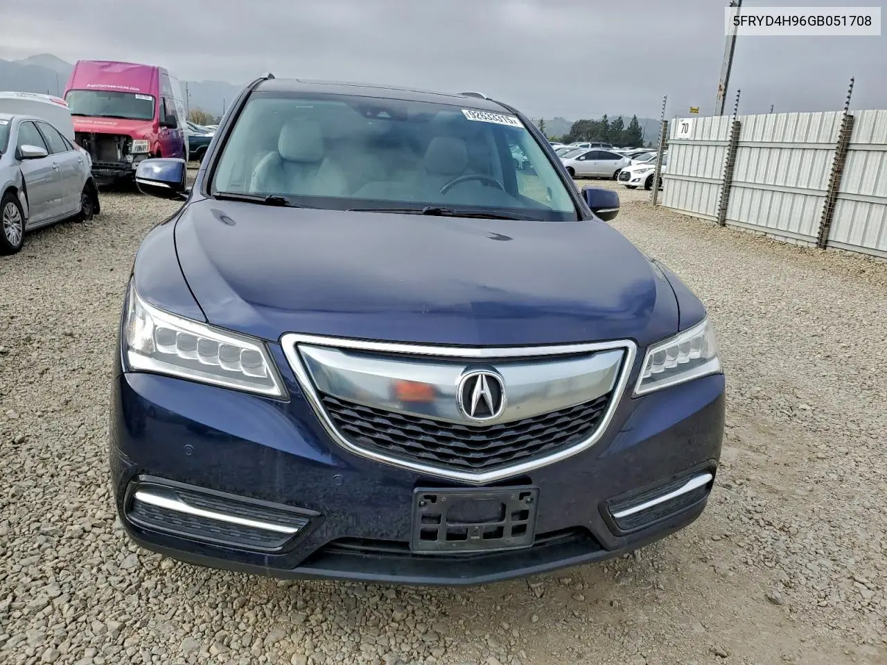 5FRYD4H96GB051708 2016 Acura Mdx Advance