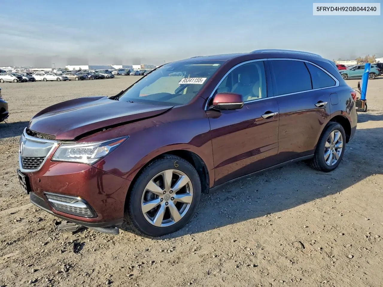 5FRYD4H92GB044240 2016 Acura Mdx Advance