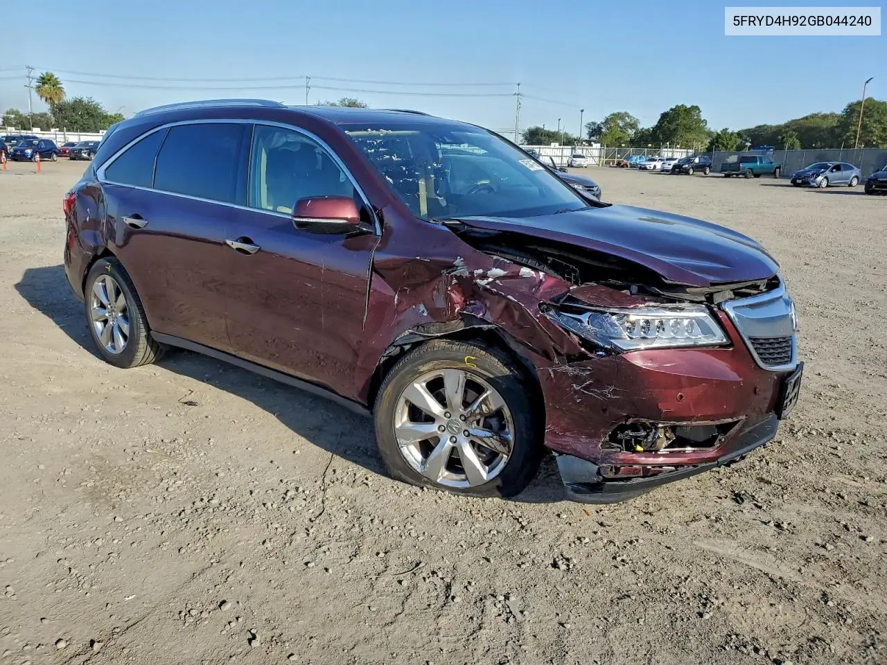5FRYD4H92GB044240 2016 Acura Mdx Advance