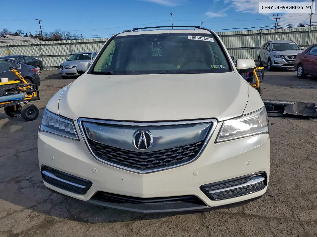5FRYD4H98GB036191 2016 Acura Mdx Advance