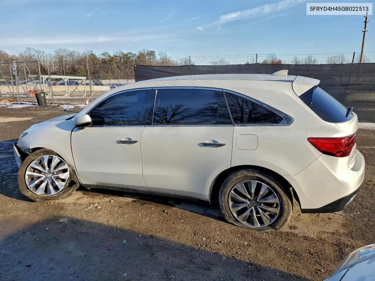 5FRYD4H45GB022513 2016 Acura Mdx Technology