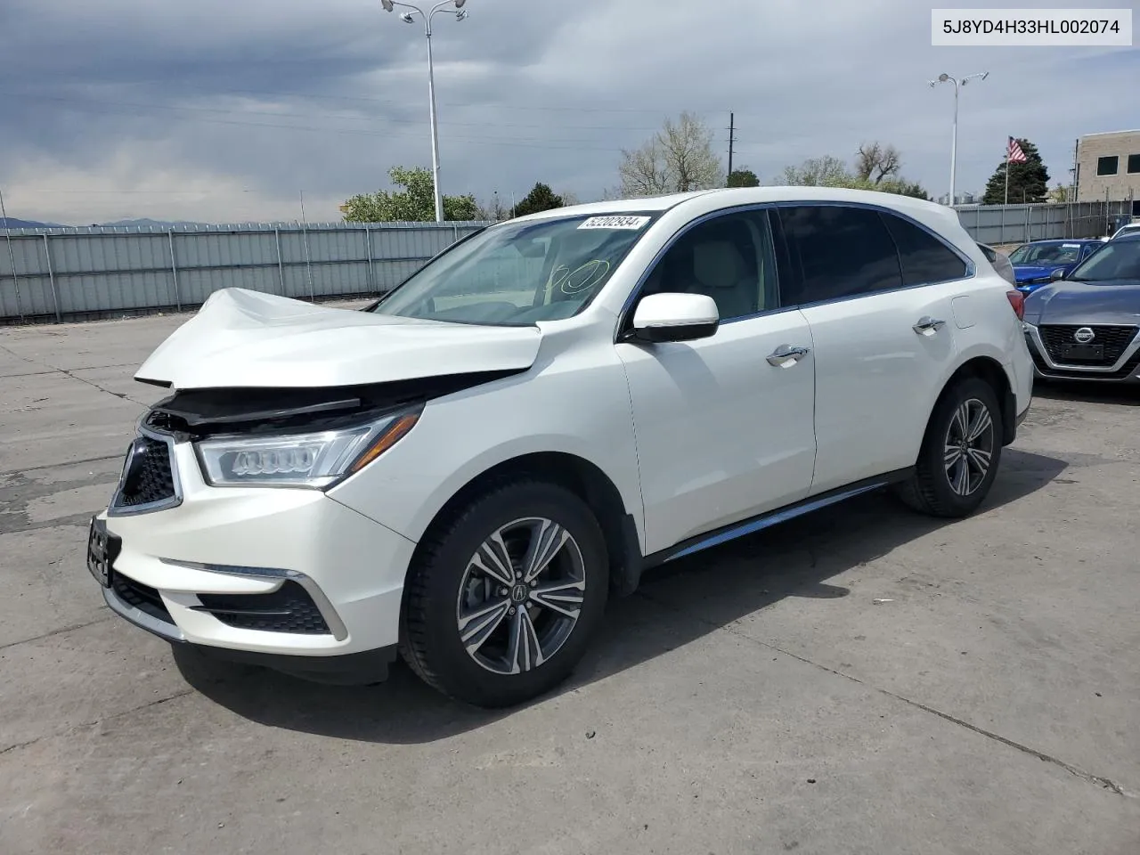 5J8YD4H33HL002074 2017 Acura Mdx