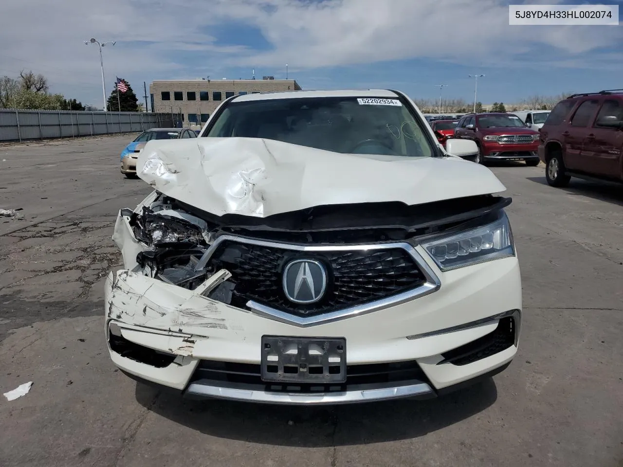 5J8YD4H33HL002074 2017 Acura Mdx