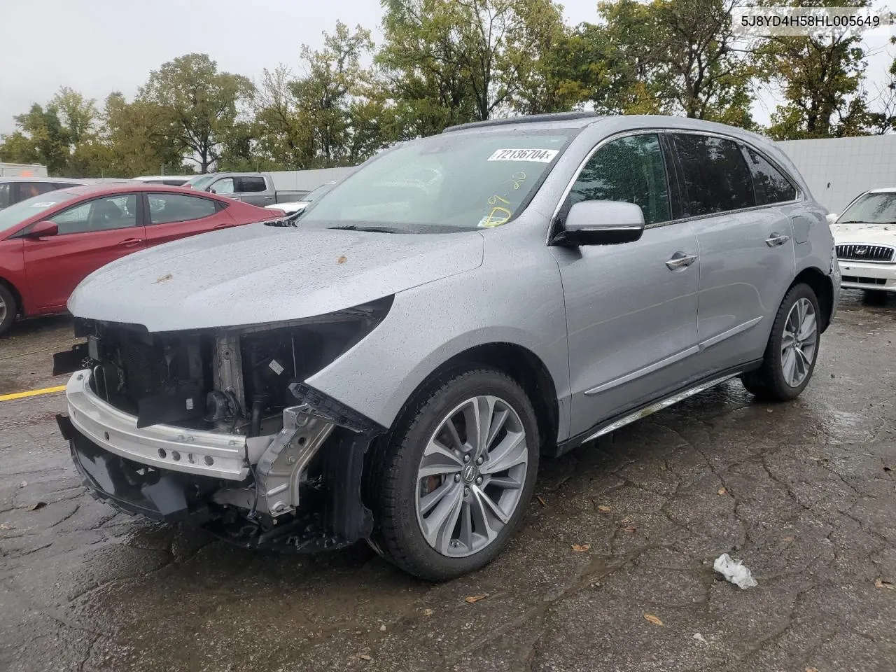 5J8YD4H58HL005649 2017 Acura Mdx Technology