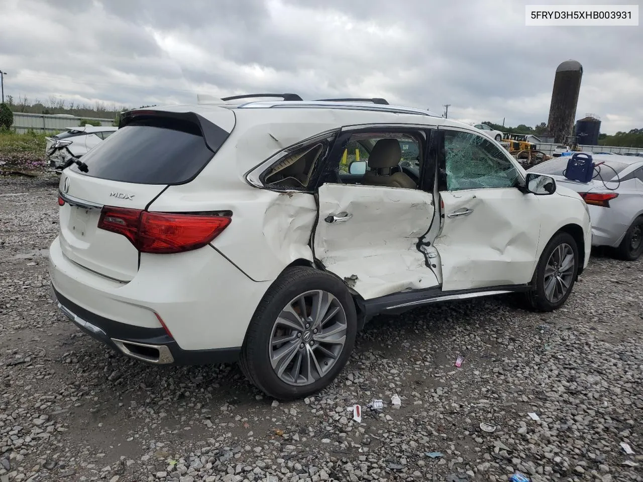 5FRYD3H5XHB003931 2017 Acura Mdx Technology