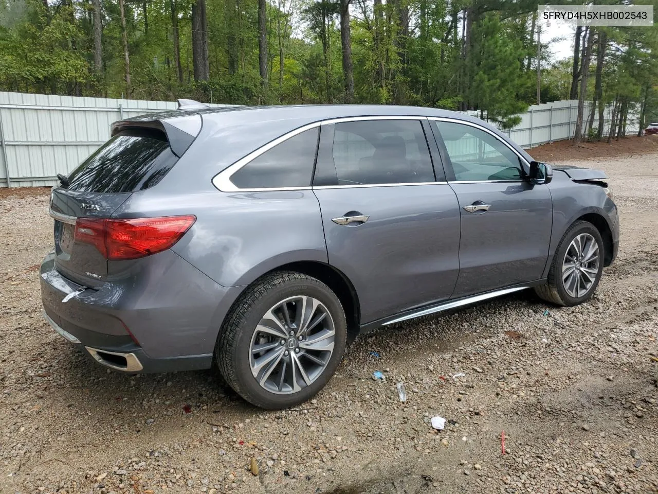 5FRYD4H5XHB002543 2017 Acura Mdx Technology