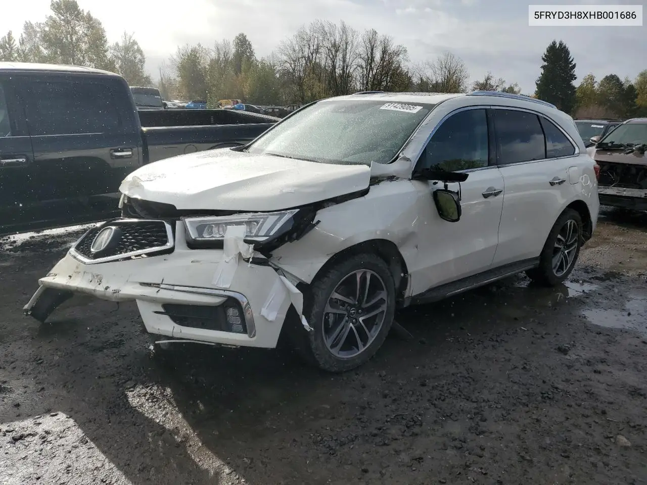 5FRYD3H8XHB001686 2017 Acura Mdx Advance