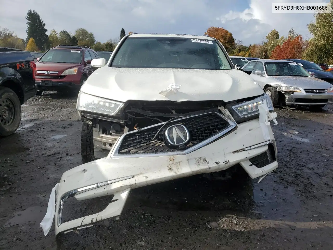 5FRYD3H8XHB001686 2017 Acura Mdx Advance