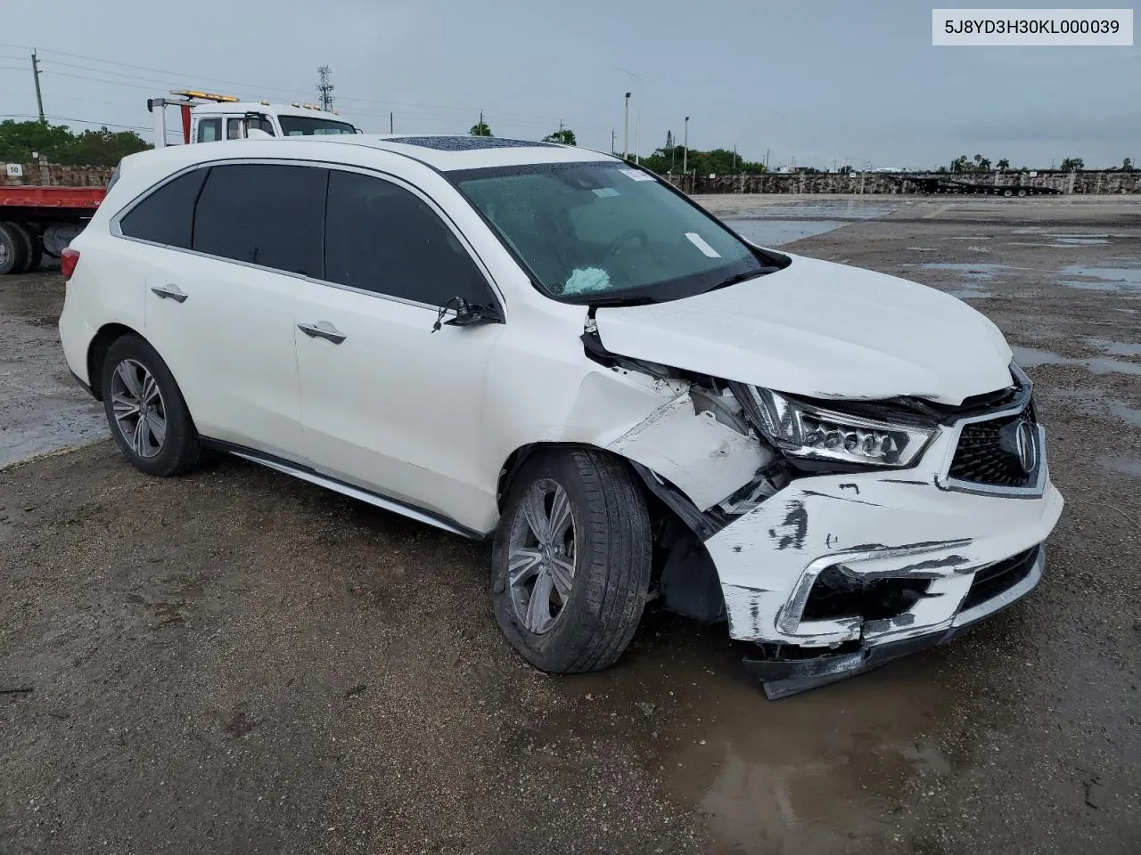 5J8YD3H30KL000039 2019 Acura Mdx