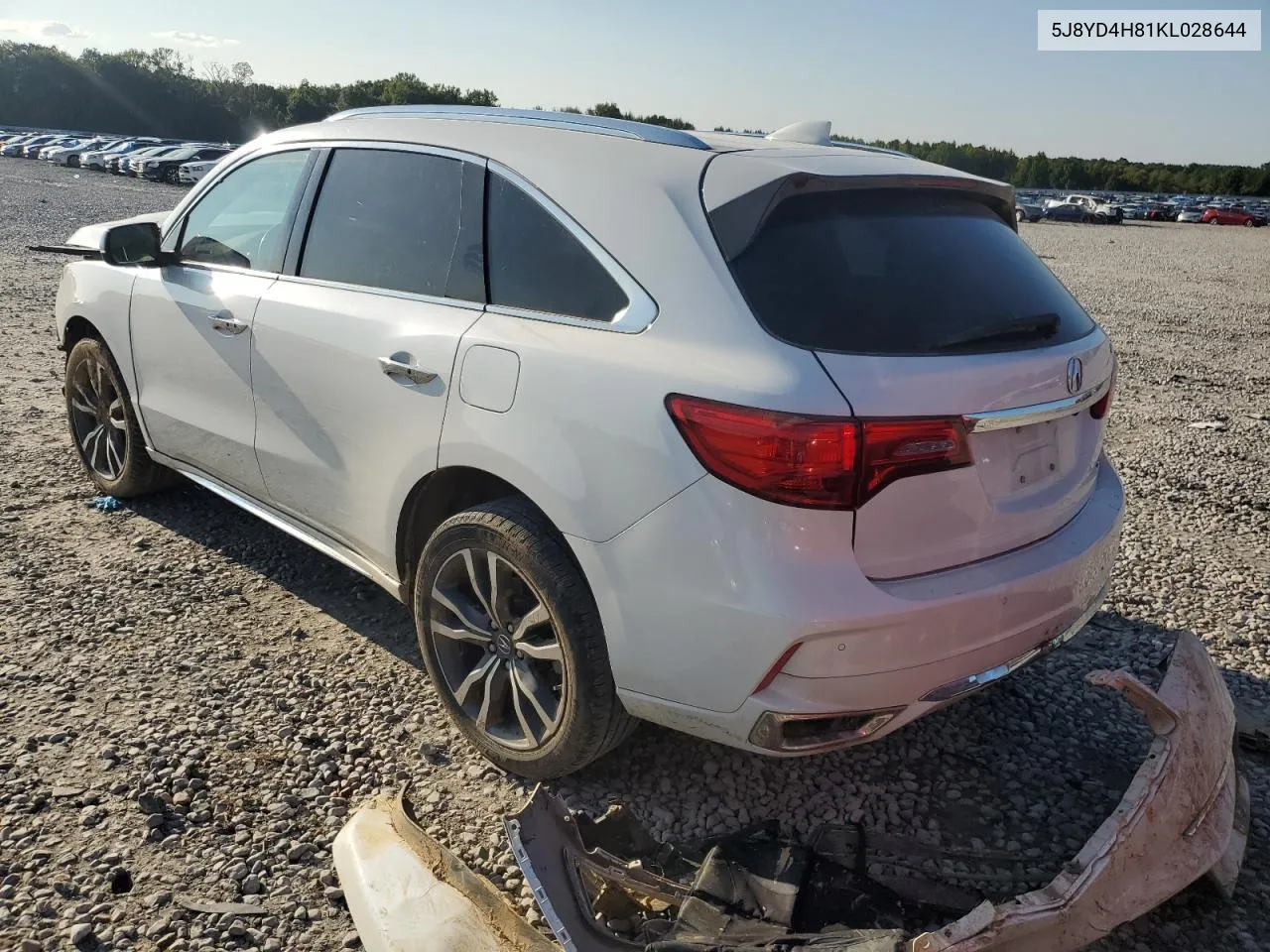 5J8YD4H81KL028644 2019 Acura Mdx Advance