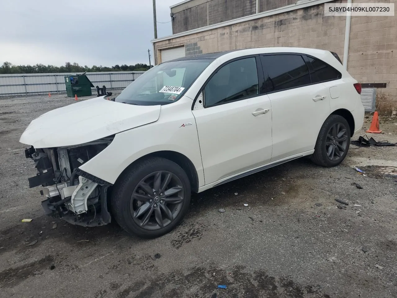 5J8YD4H09KL007230 2019 Acura Mdx A-Spec