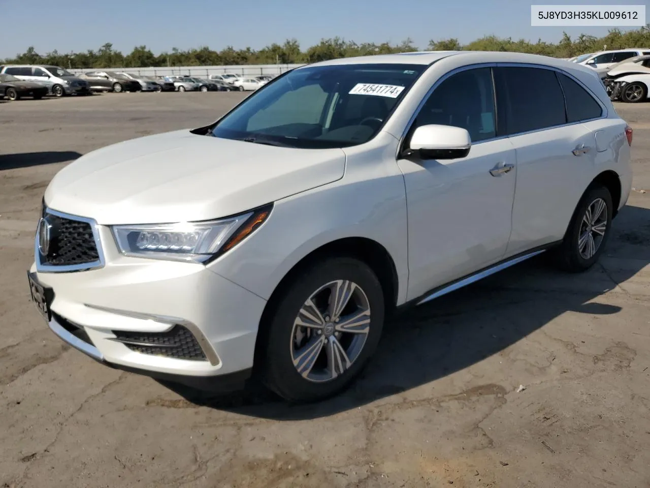 5J8YD3H35KL009612 2019 Acura Mdx