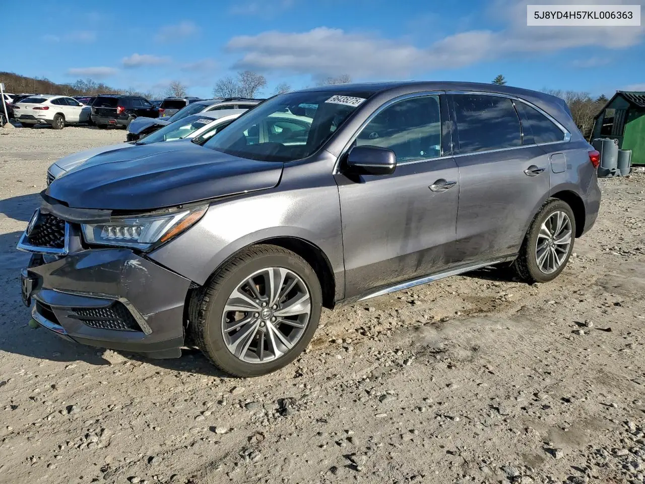 5J8YD4H57KL006363 2019 Acura Mdx Technology