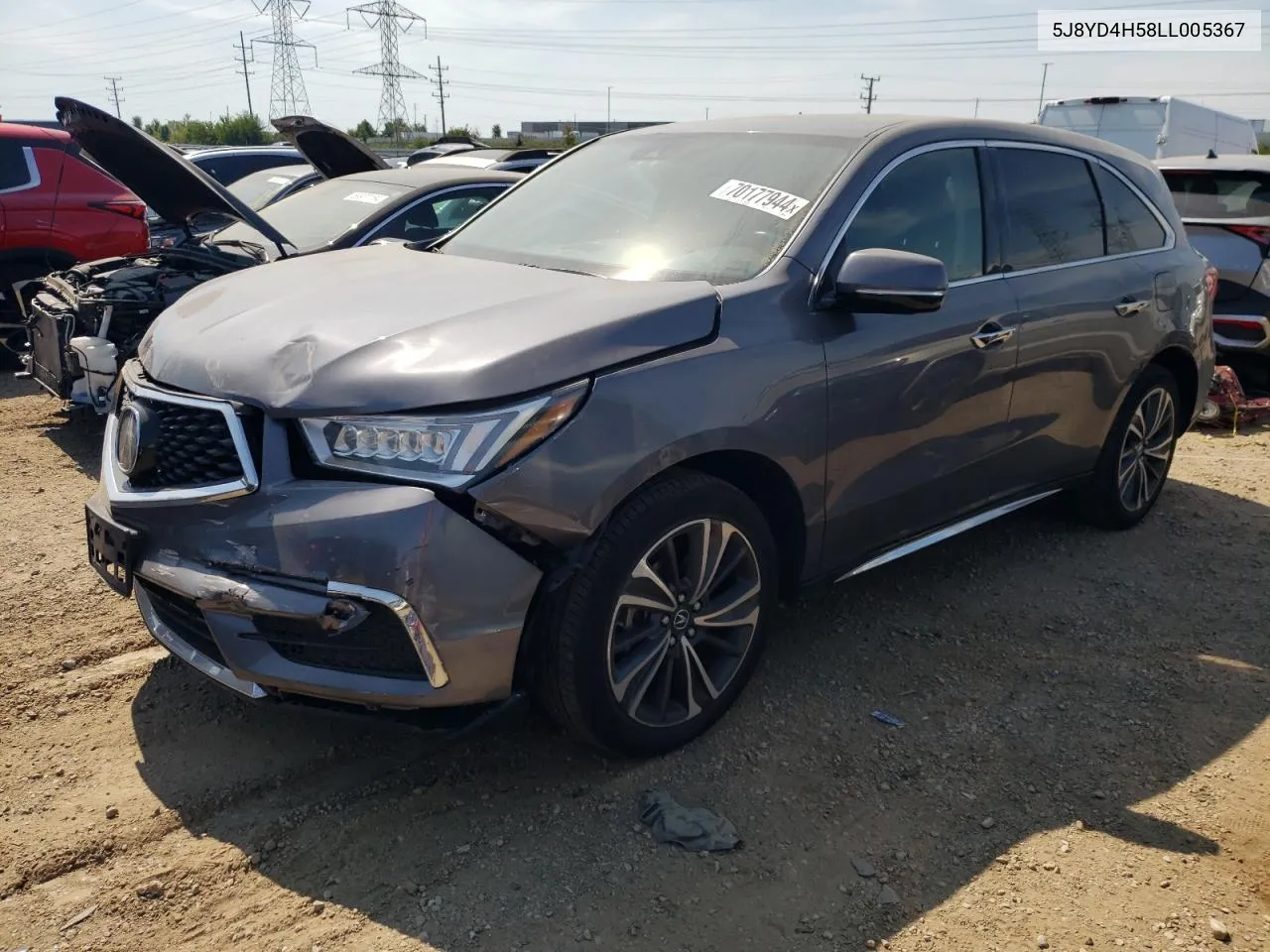 5J8YD4H58LL005367 2020 Acura Mdx Technology