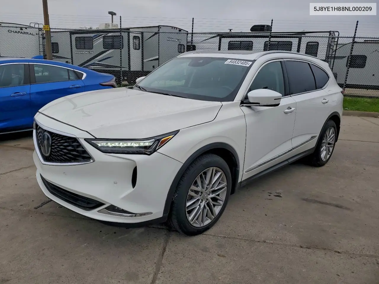 5J8YE1H88NL000209 2022 Acura Mdx Advance