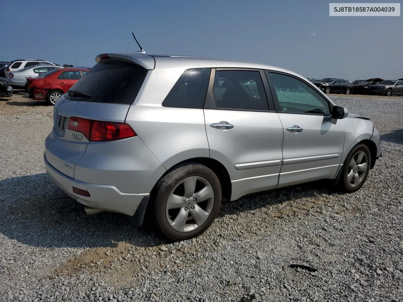 5J8TB18587A004039 2007 Acura Rdx Technology