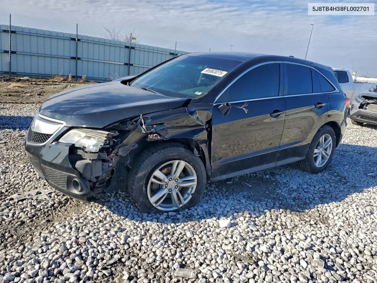 5J8TB4H38FL002701 2015 Acura Rdx